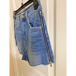 L'Agence NWT Audrey Gold Zipper Womens High Rise Frayed Denim Shorts Size 24 Photo 3