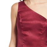 NWT  Dresses Lulus Burgundy Lisette Satin One-Shoulder Mini Dress Photo 1