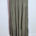 Pretty Garden Olive Green Smocked Midi Dress Size Large Green Cottagecore Dress Photo 3