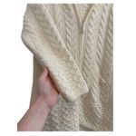 Aran Crafts 100% Merino Wool Chunky Cable Knit Hooded Sweater Zip Up Jac… Photo 2