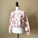 Balance Athletica BALANCE | Pink Tie Dye Embossed Cropped Sweatshirt Sz L Photo 3