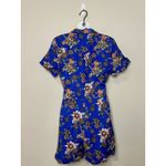 Modcloth "Summer Camp Solstice" Blue Floral Button Front Romper Size 4 NWT!!! Photo 2