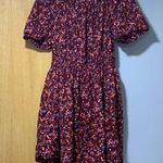 Old Navy  Maroon Dress with Flower Pattern Photo 0