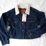 Levi's Women's Blue Sherpa Denim Jacket Size Large Photo 2