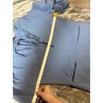 ZARA Women Size XS Dusty Blue Romper Tie Front 100% Cotton Lightweight Photo 5