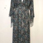 MISA Los Angeles  sheer hankerchief sleeve side slit dress Photo 0