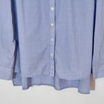 Ann Taylor  Womens Blue Pinstripe Buttondown Shirt Size Large Photo 4