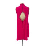 Alice + Olivia Mini Dress Mock Neck Cut-Out Back Zipper Hot Pink Size Medium Photo 6