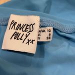 Princess Polly  baseline strapless rib top blue size 6 Photo 3