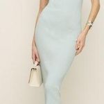 Reformation  Dahlia Cotton Sweater Dress in Powder Blue S Photo 1