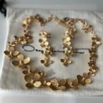 Oscar de la Renta  Gold Floral Necklace earrings set Photo 5