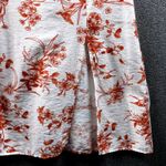 Women's XS White Floral Milkmaid Cap Sleeve Dress Tie Front Smocked Midi Dress Photo 6