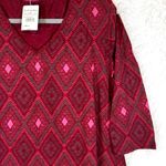 Fresh Produce NWT  Diamond Santa Barbara Shirt Sz Small Burgundy Photo 3