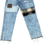 Hollister 🌟  Ultra High-Rise Mom Jeans Raw Hem Patchwork Size 31 👖 Photo 1
