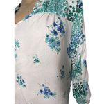 Lucky Brand Watercolor Floral Patterned Long Sleeve Loose Fit Blouse Photo 1
