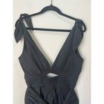 Alice McCALL Bon Bon Bow Cutout Playsuit Romper Black Satin Shoulder Ties sz. 2 Photo 6