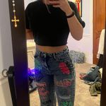 Graffiti high rise jeans Multiple Size S petite Photo 2