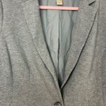 Loft Ann Taylor  Blazer Jacket Women's Knit Medium Gray Single Button Stretch‎ Photo 1