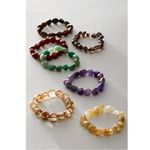 Free People Ariana Ost Crystal Stone Chunky Bracelet Tigers Eye Western Bohemian Photo 8