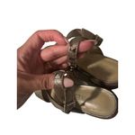 VAN ELI Brushed Stud Metallic Leather Sandals Size 5 Gold Photo 3