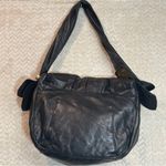 Juicy Couture Vintage  Black Leather Shoulder Bag Gold Twist Lock Detail | Y2k Photo 1