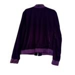 Ralph Lauren Lauren Velvet Bomber Jacket Burgundy Zipper Pockets Lined Photo 3