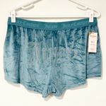 Juicy Couture  Large Blue Rhinestone Velour Tracksuit Track Shorts Turquoise NEW Photo 2