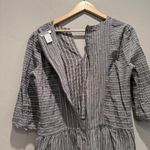 Esley ‎ Gray Cotton Linen V-Neck Mini Dress Sz Medium Photo 5