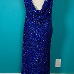 NWT Sachin + Babi Mariah Gown Cobalt Blue Cowl Back Sequin Holiday NYE Size 2 Photo 4