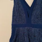 Free People  Lovely In Love blue lace dress with pockets sz medium Photo 2