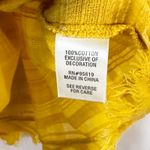 John Paul Richard Large Top Yellow Cap Sleeve Blouse Raw Boho Boxy Gauzy 1684 Photo 11
