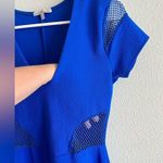 Charlotte Russe Royal Blue V Neck Mesh Cut Out Bodycon Mini Dress Size Medium Photo 2