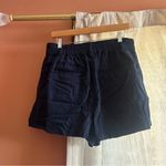 Madewell The Neale Short Drapeweave Linen Navy Blue Pleated Old Money NWT Sz 10 Photo 5