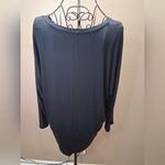 Tahari  Charcoal Long Sleeve Stretch Top Photo 5