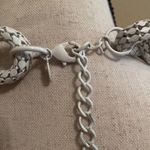 EXPRESS Signed  Chunky White Chain Costume Necklace Adjustable Length Photo 4