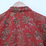 Christopher & Banks Vtg 90s Floral Button Down Shirt Jacket Womens Shacket Western Stretch Size L Photo 8