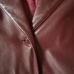 Marina Rinaldi Deep Burgundy belted Leather Jacket size 21 lined (US 12) Red Photo 2