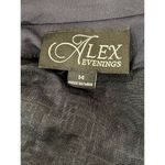 Alex Evenings NWT ‎ Jacquard Knit Glittered Mandarin neckline jacket navy size 14 Photo 3