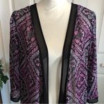 Torrid black and purple print kimono style robe Photo 3