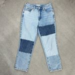 PacSun Patchwork High Rise Crop Mom Jeans Blue Size 26 Photo 4
