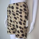 We Wore What  Leopard Biker Short in Tan Photo 9