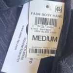 NEW INC INTERNATIONAL Black Sheer Bodysuit Lingerie Logo Print Size Medium Sexy Photo 3