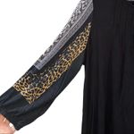 Avenue VIP Knit Black Blouse With Animal Print Photo 1