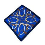 Infinity Tassel Print Scarf Square Multi Purpose Accessories 100% Polyester Blue Photo 1