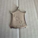 Trifari Ming Series Pagoda Symbol Black Pendant Enameled Signed Vintage LOVE Photo 2