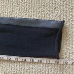 Chico's Chico’s Black Wool Blend Full Zip Coat Jacket Leather Trim Stretch Size 1 EUC Photo 5