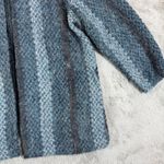 Vintage Jon Woods New York Blue Textured Knit Sweater Jacket Open‎ Front L/XL Size L Photo 8