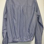 Pink Stitch  Women’s Long Sleeve Button Up Shirt 1X Plus Stripes Twisted Front Photo 5