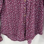 Anthropologie Maeve Calico Ditzy Floral Purple Button Down Shirt Blouse Size 4 Photo 5
