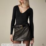 J.Crew  classy Black long sleeve V-neck top with ruched sides sz s Photo 0